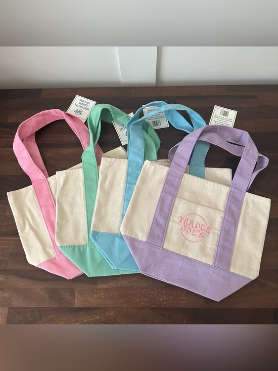 Trader Joe'S Handbags - Trader Joe's Pastel Mini Totes Bundle